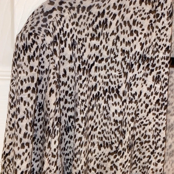H&M Comfy animal Print long open Cardigan  Sz L - Picture 7 of 15